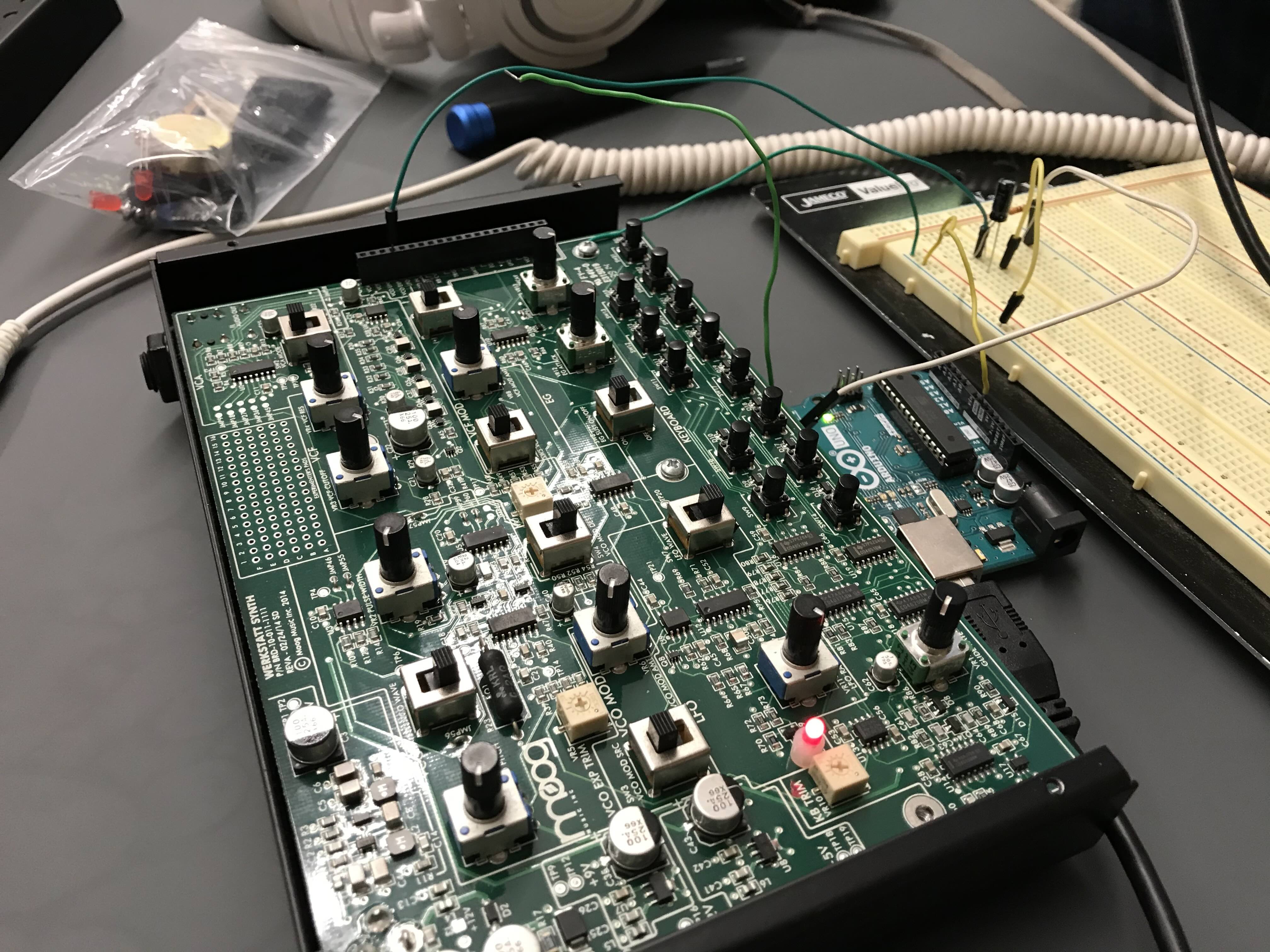 Arduino Uno and breadboard